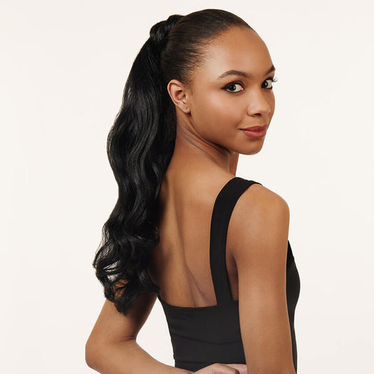 The Gazania Curly style Wire Wrap 24" Synthetic Ponytail | Premium Tongable Fibre