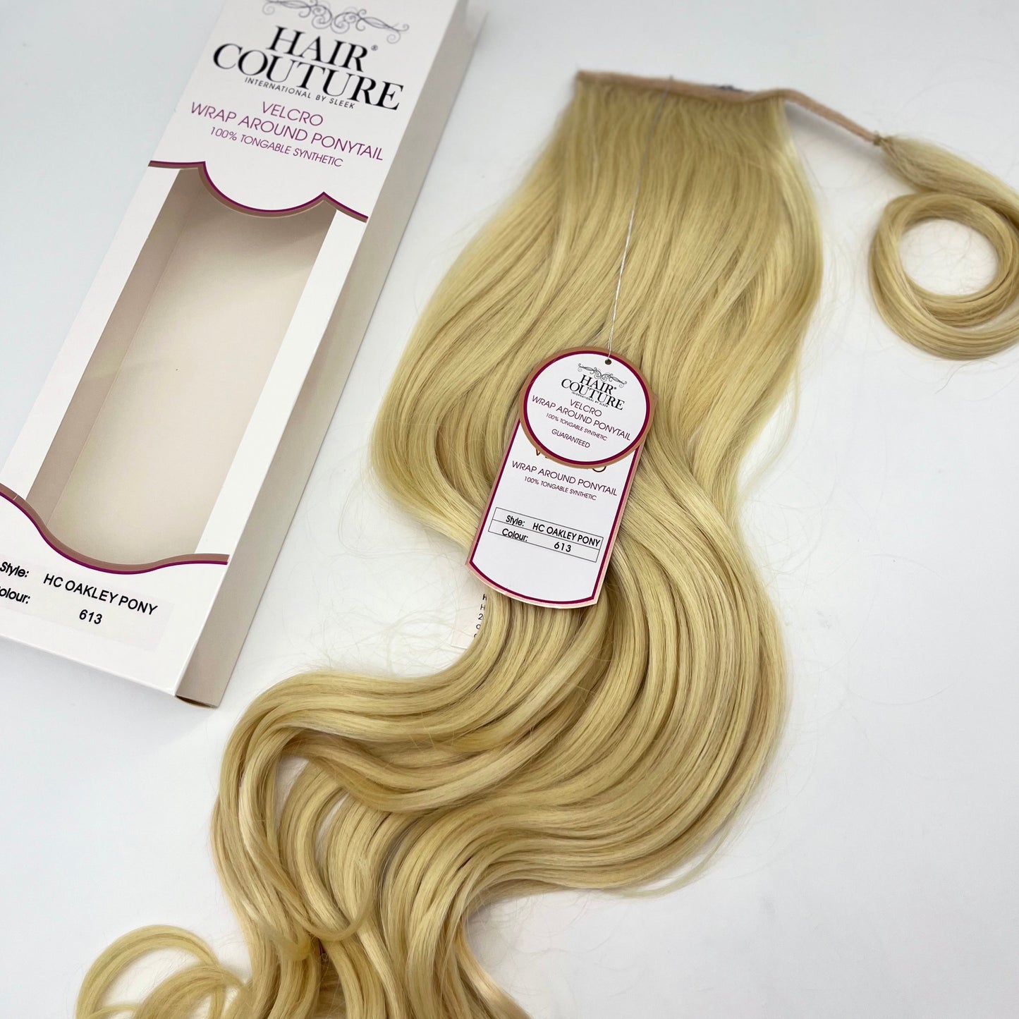 The Oakley curly style 28" Velcro Wrap Ponytail | Premium Tongable Fibre